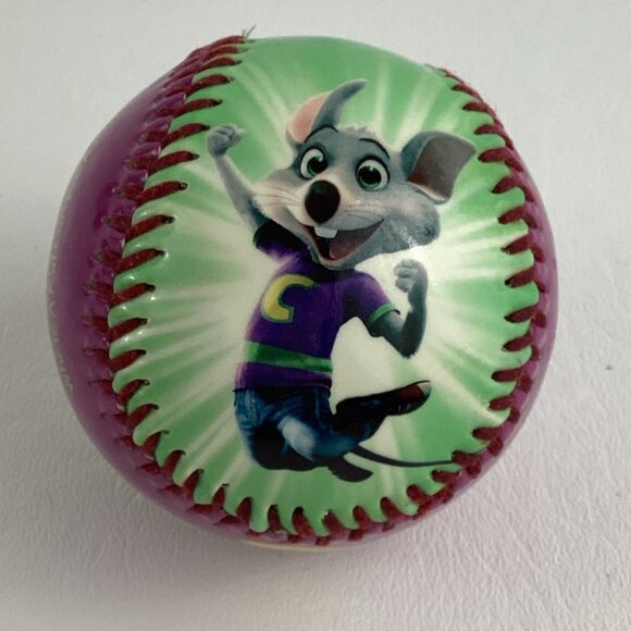 Chuck E Cheese's Baseball Sports Toy Glossy Purple Ball Mascot Mouse Game Prize - Picture 1 of 6